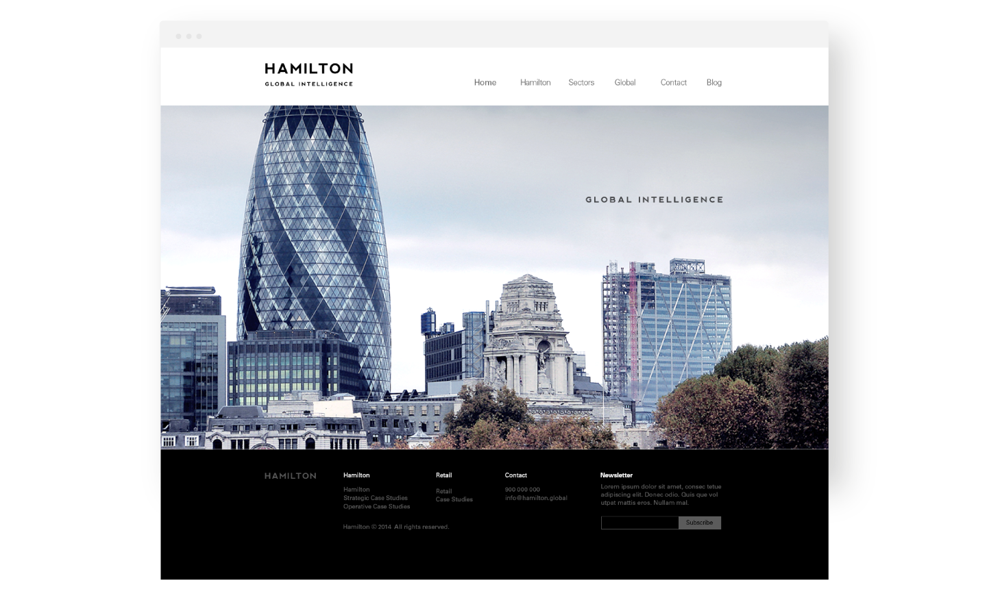 Hamilton – Posicionamiento identidad de marca y códigos gráficos para presentaciones de resultados